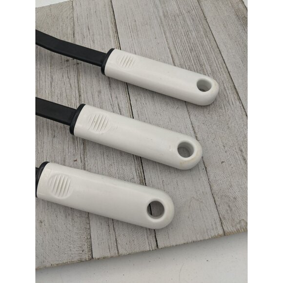 Set of 3 Nylon Utensils Solid Spoon Slotted Spatula Turner Flipper Black Plastic - Picture 6 of 7